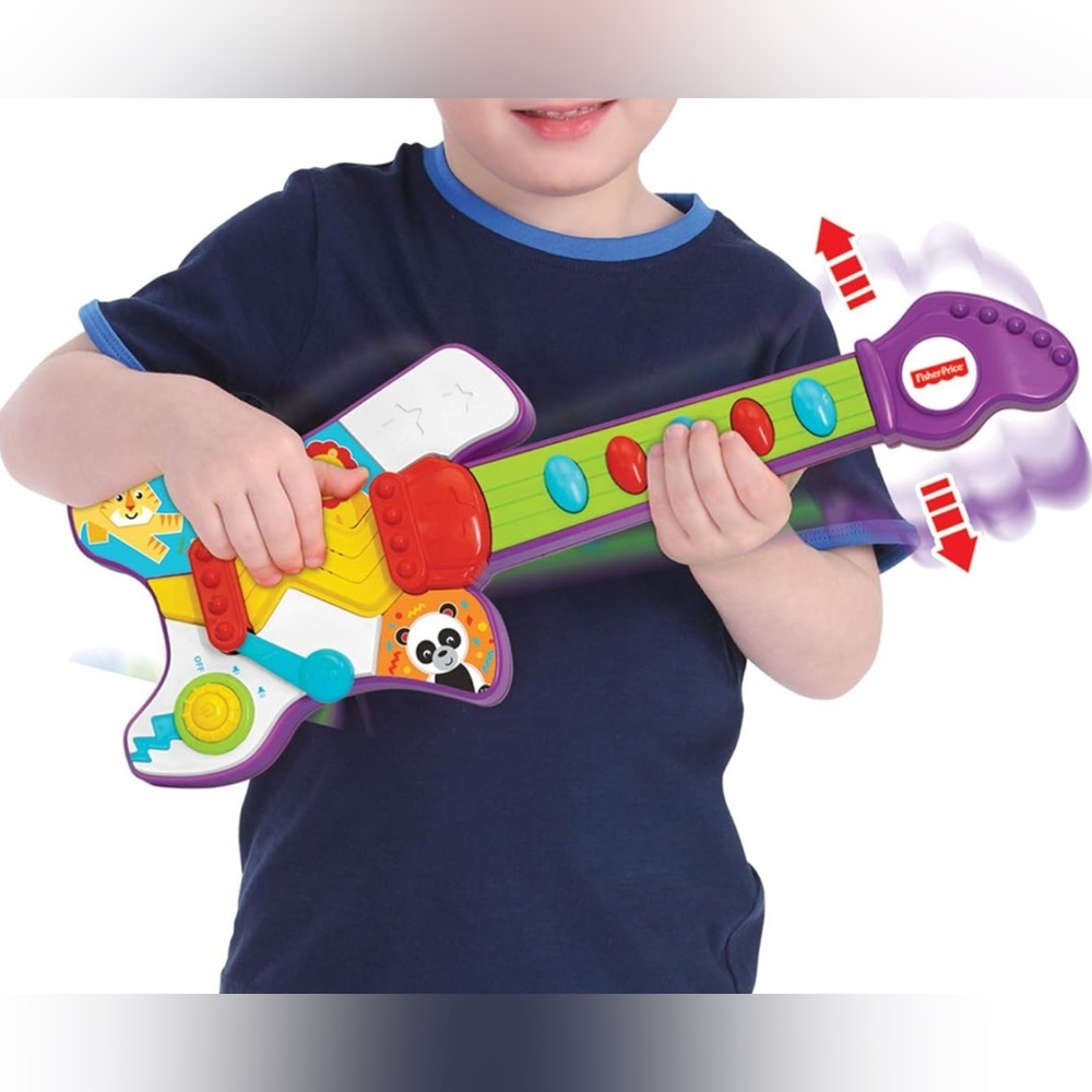 Fisher-Price Jump & Jam Colorful Musical Toy Guitar